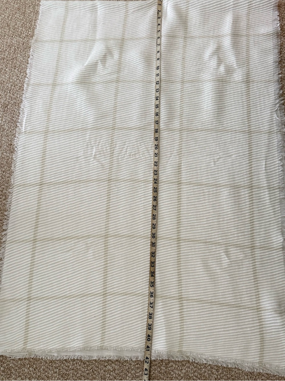 Charter Club Cream & metallic gold scarf